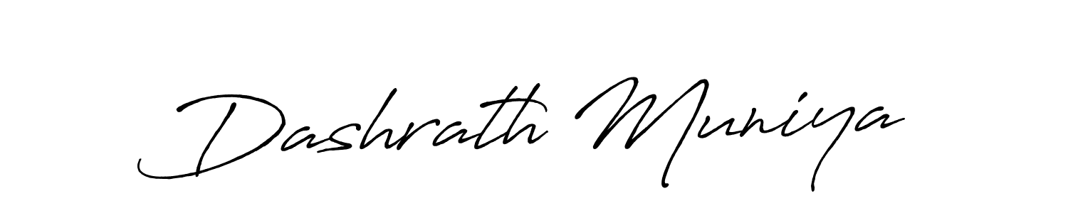 Create a beautiful signature design for name Dashrath Muniya. With this signature (Antro_Vectra_Bolder) fonts, you can make a handwritten signature for free. Dashrath Muniya signature style 7 images and pictures png