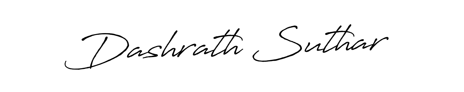 Create a beautiful signature design for name Dashrath Suthar. With this signature (Antro_Vectra_Bolder) fonts, you can make a handwritten signature for free. Dashrath Suthar signature style 7 images and pictures png