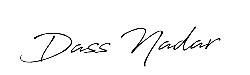 Use a signature maker to create a handwritten signature online. With this signature software, you can design (Antro_Vectra_Bolder) your own signature for name Dass Nadar. Dass Nadar signature style 7 images and pictures png