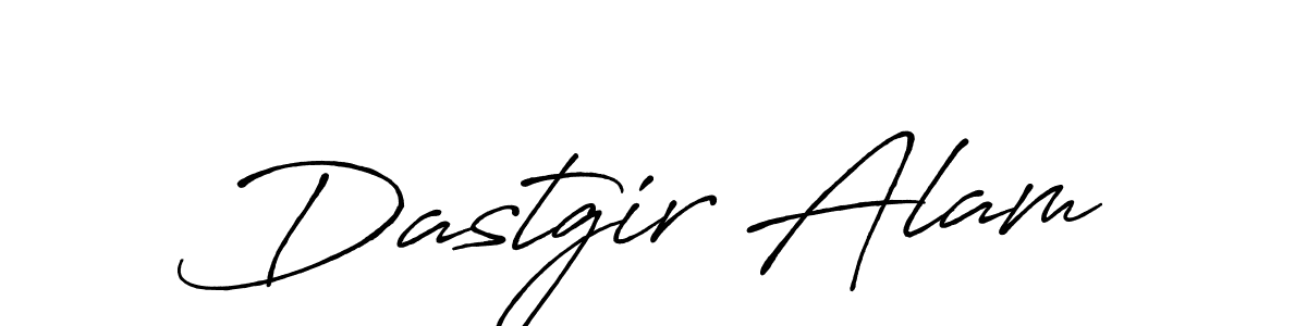 Create a beautiful signature design for name Dastgir Alam. With this signature (Antro_Vectra_Bolder) fonts, you can make a handwritten signature for free. Dastgir Alam signature style 7 images and pictures png