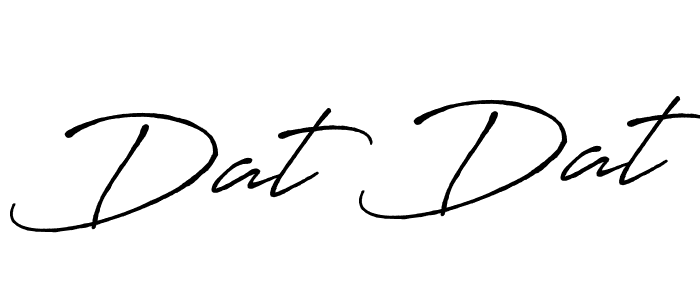 Make a beautiful signature design for name Dat Dat. With this signature (Antro_Vectra_Bolder) style, you can create a handwritten signature for free. Dat Dat signature style 7 images and pictures png