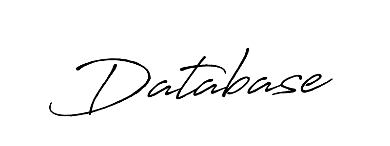 How to make Database signature? Antro_Vectra_Bolder is a professional autograph style. Create handwritten signature for Database name. Database signature style 7 images and pictures png