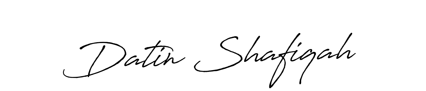 Also You can easily find your signature by using the search form. We will create Datin Shafiqah name handwritten signature images for you free of cost using Antro_Vectra_Bolder sign style. Datin Shafiqah signature style 7 images and pictures png