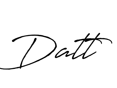 Design your own signature with our free online signature maker. With this signature software, you can create a handwritten (Antro_Vectra_Bolder) signature for name Datt. Datt signature style 7 images and pictures png