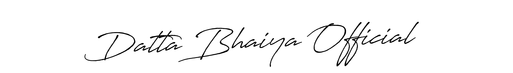 Use a signature maker to create a handwritten signature online. With this signature software, you can design (Antro_Vectra_Bolder) your own signature for name Datta Bhaiya Official. Datta Bhaiya Official signature style 7 images and pictures png