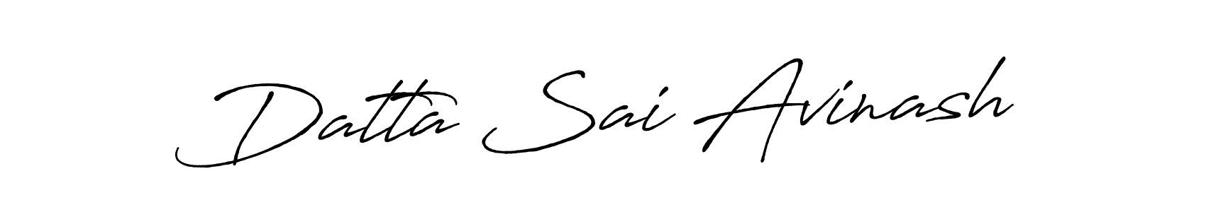Create a beautiful signature design for name Datta Sai Avinash. With this signature (Antro_Vectra_Bolder) fonts, you can make a handwritten signature for free. Datta Sai Avinash signature style 7 images and pictures png