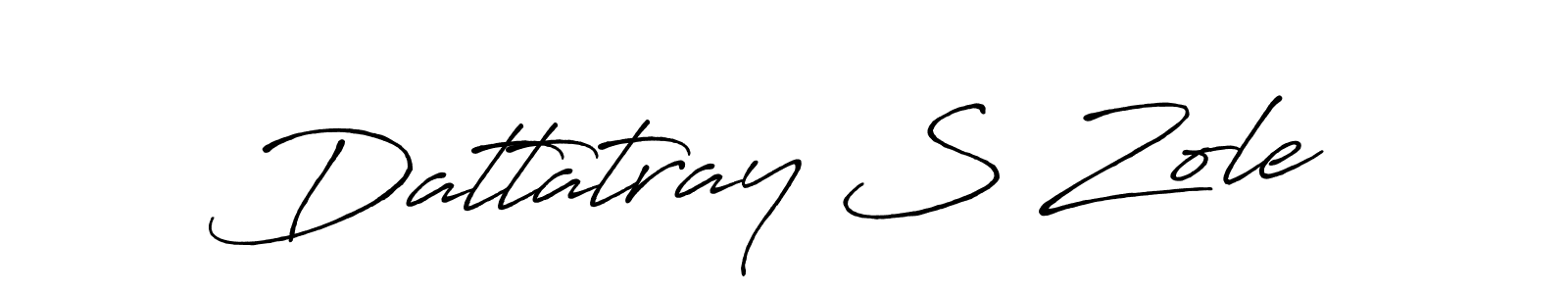 Design your own signature with our free online signature maker. With this signature software, you can create a handwritten (Antro_Vectra_Bolder) signature for name Dattatray S Zole. Dattatray S Zole signature style 7 images and pictures png