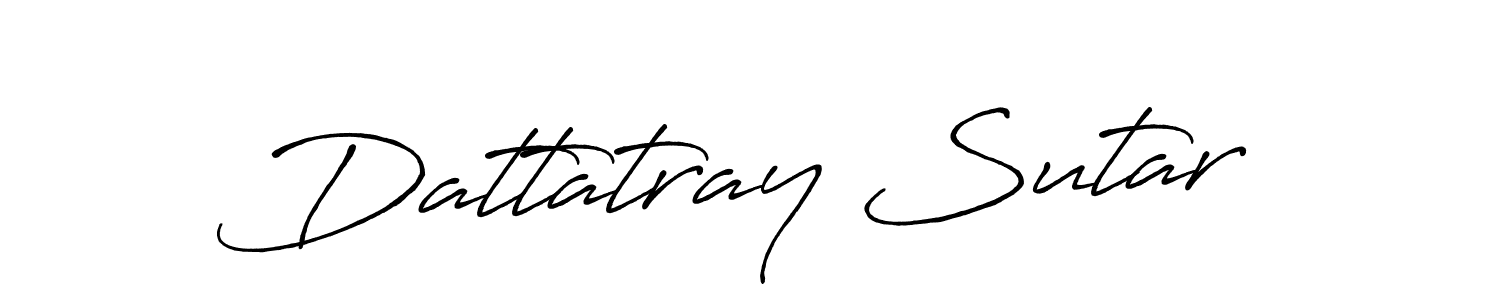 Make a beautiful signature design for name Dattatray Sutar. With this signature (Antro_Vectra_Bolder) style, you can create a handwritten signature for free. Dattatray Sutar signature style 7 images and pictures png