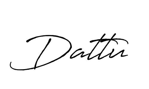 How to make Dattu signature? Antro_Vectra_Bolder is a professional autograph style. Create handwritten signature for Dattu name. Dattu signature style 7 images and pictures png