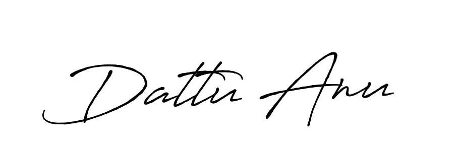 Also You can easily find your signature by using the search form. We will create Dattu Anu name handwritten signature images for you free of cost using Antro_Vectra_Bolder sign style. Dattu Anu signature style 7 images and pictures png