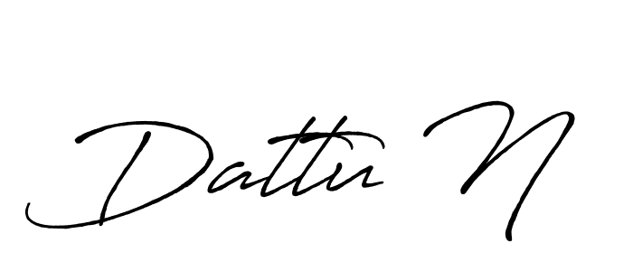 Make a beautiful signature design for name Dattu N. Use this online signature maker to create a handwritten signature for free. Dattu N signature style 7 images and pictures png
