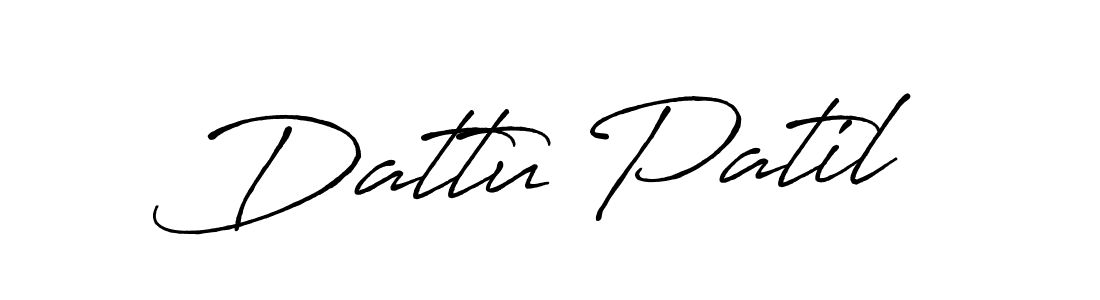 Make a beautiful signature design for name Dattu Patil. With this signature (Antro_Vectra_Bolder) style, you can create a handwritten signature for free. Dattu Patil signature style 7 images and pictures png