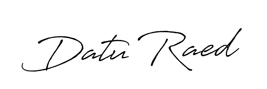 Datu Raed stylish signature style. Best Handwritten Sign (Antro_Vectra_Bolder) for my name. Handwritten Signature Collection Ideas for my name Datu Raed. Datu Raed signature style 7 images and pictures png