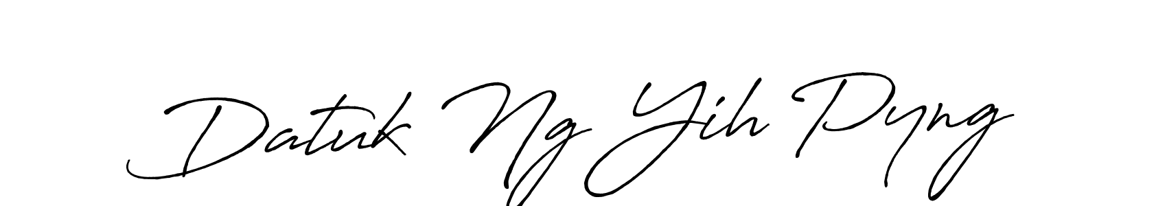 Use a signature maker to create a handwritten signature online. With this signature software, you can design (Antro_Vectra_Bolder) your own signature for name Datuk Ng Yih Pyng. Datuk Ng Yih Pyng signature style 7 images and pictures png