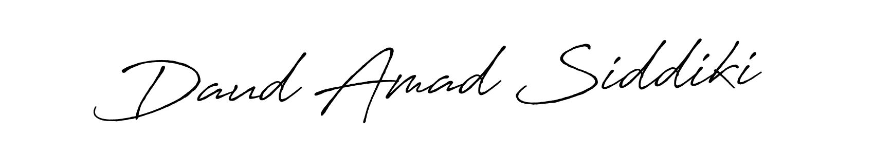 How to make Daud Amad Siddiki name signature. Use Antro_Vectra_Bolder style for creating short signs online. This is the latest handwritten sign. Daud Amad Siddiki signature style 7 images and pictures png