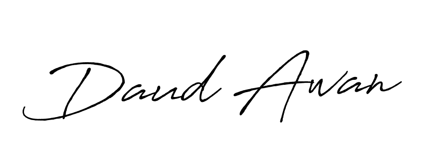 Daud Awan stylish signature style. Best Handwritten Sign (Antro_Vectra_Bolder) for my name. Handwritten Signature Collection Ideas for my name Daud Awan. Daud Awan signature style 7 images and pictures png