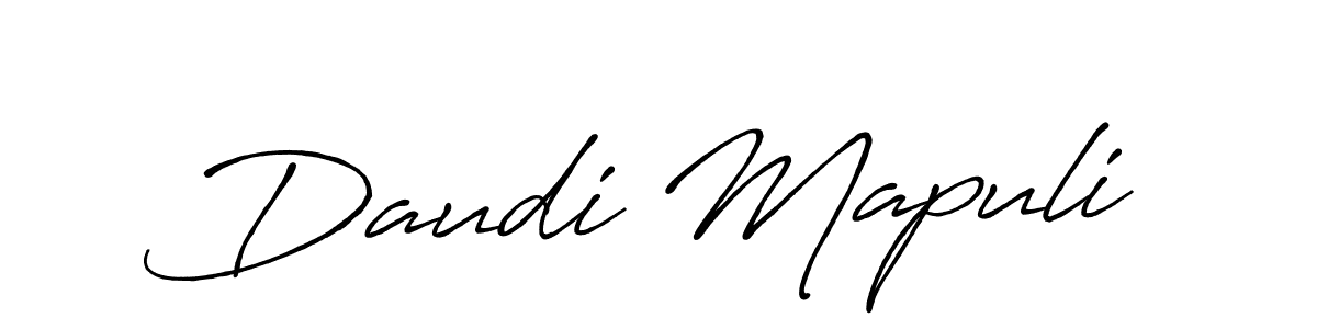 Design your own signature with our free online signature maker. With this signature software, you can create a handwritten (Antro_Vectra_Bolder) signature for name Daudi Mapuli. Daudi Mapuli signature style 7 images and pictures png