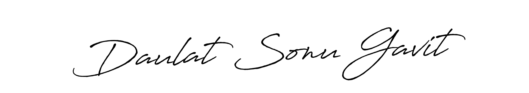 The best way (Antro_Vectra_Bolder) to make a short signature is to pick only two or three words in your name. The name Daulat Sonu Gavit include a total of six letters. For converting this name. Daulat Sonu Gavit signature style 7 images and pictures png