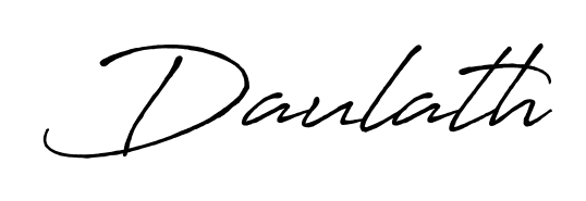 An effortless, minimalist signature concept for Daulath using Antro_Vectra_Bolder design. Clean lines that look great on any document. Daulath signature style 7 images and pictures png