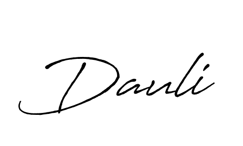 Use a signature maker to create a handwritten signature online. With this signature software, you can design (Antro_Vectra_Bolder) your own signature for name Dauli. Dauli signature style 7 images and pictures png