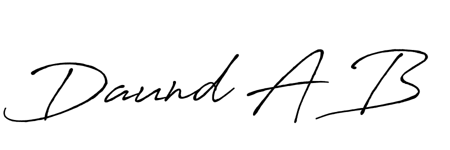 You should practise on your own different ways (Antro_Vectra_Bolder) to write your name (Daund A B) in signature. don't let someone else do it for you. Daund A B signature style 7 images and pictures png