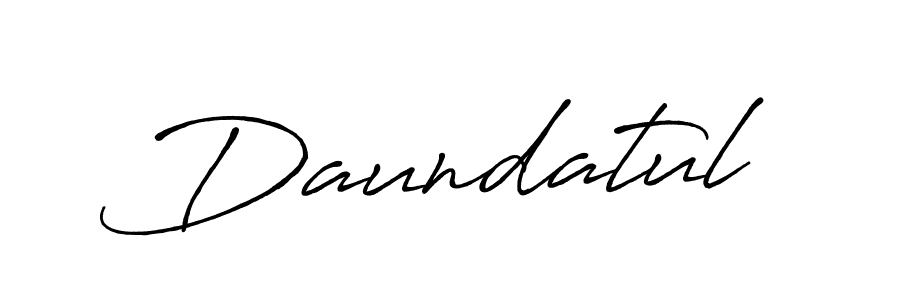 Create a beautiful signature design for name Daundatul. With this signature (Antro_Vectra_Bolder) fonts, you can make a handwritten signature for free. Daundatul signature style 7 images and pictures png