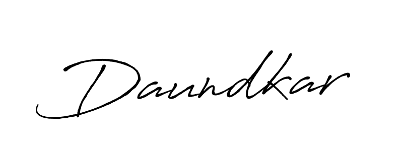 Create a beautiful signature design for name Daundkar. With this signature (Antro_Vectra_Bolder) fonts, you can make a handwritten signature for free. Daundkar signature style 7 images and pictures png