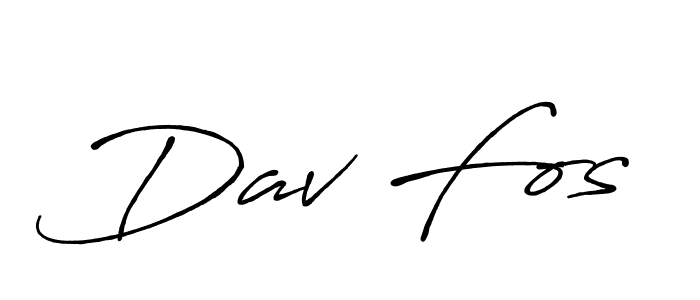 How to make Dav Fos signature? Antro_Vectra_Bolder is a professional autograph style. Create handwritten signature for Dav Fos name. Dav Fos signature style 7 images and pictures png