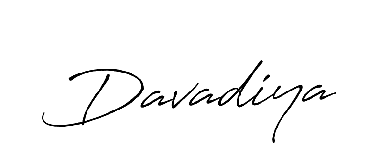 How to make Davadiya name signature. Use Antro_Vectra_Bolder style for creating short signs online. This is the latest handwritten sign. Davadiya signature style 7 images and pictures png