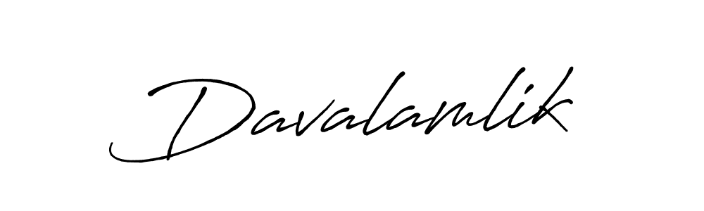 Make a beautiful signature design for name Davalamlik. With this signature (Antro_Vectra_Bolder) style, you can create a handwritten signature for free. Davalamlik signature style 7 images and pictures png