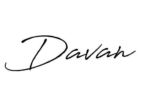 Make a beautiful signature design for name Davan. With this signature (Antro_Vectra_Bolder) style, you can create a handwritten signature for free. Davan signature style 7 images and pictures png