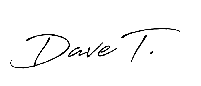 Use a signature maker to create a handwritten signature online. With this signature software, you can design (Antro_Vectra_Bolder) your own signature for name Dave T.. Dave T. signature style 7 images and pictures png