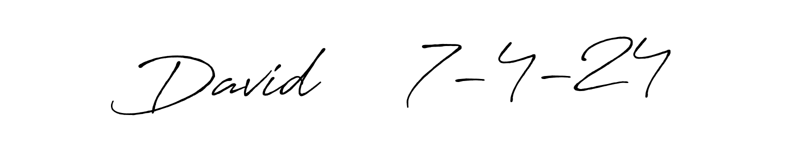 It looks lik you need a new signature style for name David     7-4-24. Design unique handwritten (Antro_Vectra_Bolder) signature with our free signature maker in just a few clicks. David     7-4-24 signature style 7 images and pictures png