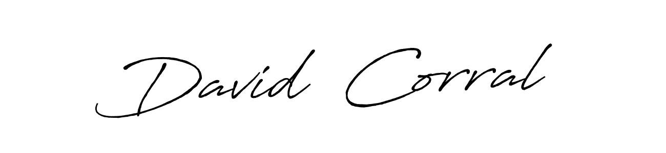 Use a signature maker to create a handwritten signature online. With this signature software, you can design (Antro_Vectra_Bolder) your own signature for name David  Corral. David  Corral signature style 7 images and pictures png