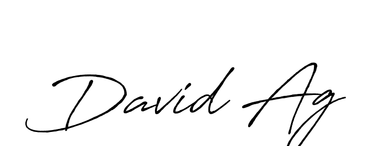 How to make David Ag name signature. Use Antro_Vectra_Bolder style for creating short signs online. This is the latest handwritten sign. David Ag signature style 7 images and pictures png