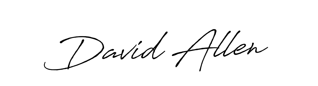 How to make David Allen name signature. Use Antro_Vectra_Bolder style for creating short signs online. This is the latest handwritten sign. David Allen signature style 7 images and pictures png