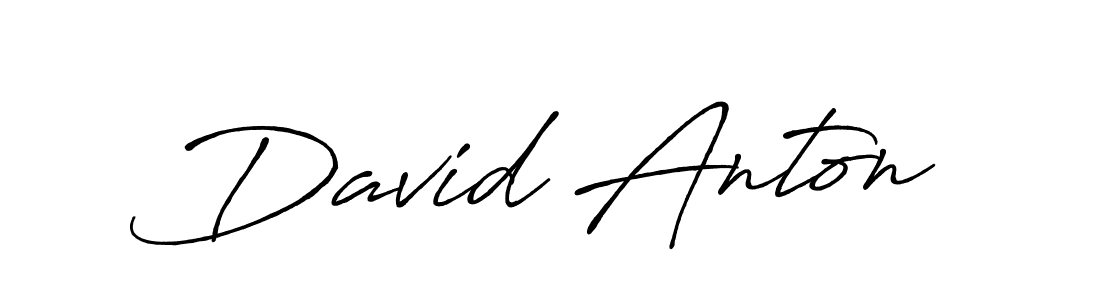 How to make David Anton name signature. Use Antro_Vectra_Bolder style for creating short signs online. This is the latest handwritten sign. David Anton signature style 7 images and pictures png