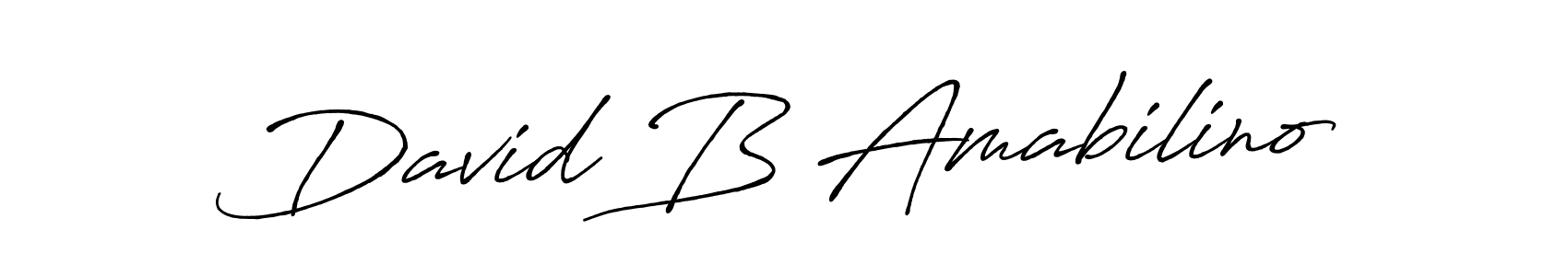 Also You can easily find your signature by using the search form. We will create David B Amabilino name handwritten signature images for you free of cost using Antro_Vectra_Bolder sign style. David B Amabilino signature style 7 images and pictures png