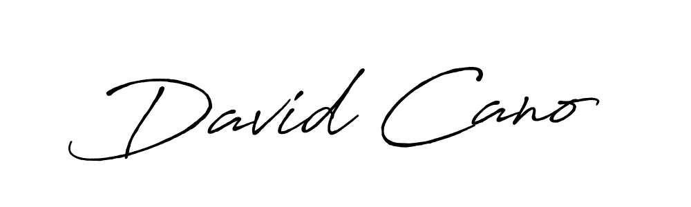 Use a signature maker to create a handwritten signature online. With this signature software, you can design (Antro_Vectra_Bolder) your own signature for name David Cano. David Cano signature style 7 images and pictures png