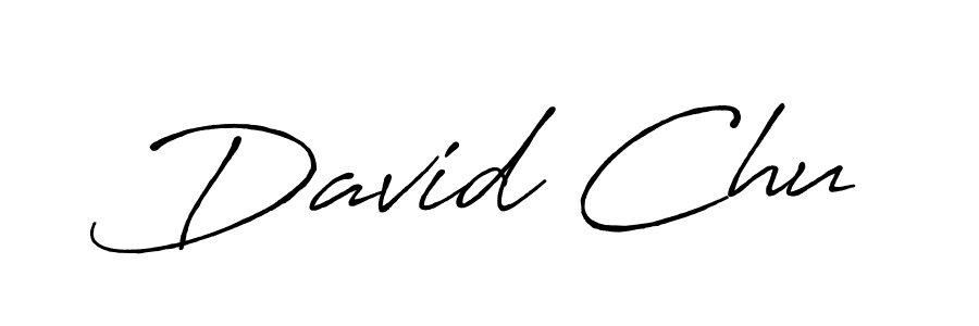 The best way (Antro_Vectra_Bolder) to make a short signature is to pick only two or three words in your name. The name David Chu include a total of six letters. For converting this name. David Chu signature style 7 images and pictures png
