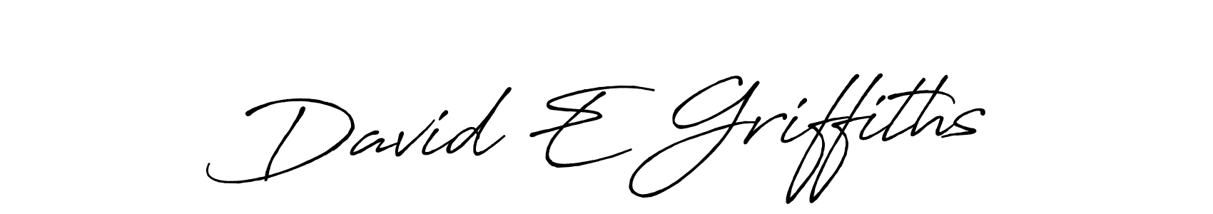 Create a beautiful signature design for name David E Griffiths. With this signature (Antro_Vectra_Bolder) fonts, you can make a handwritten signature for free. David E Griffiths signature style 7 images and pictures png