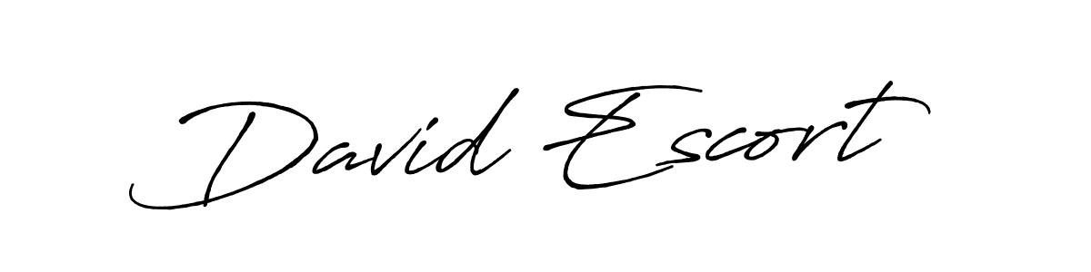 Use a signature maker to create a handwritten signature online. With this signature software, you can design (Antro_Vectra_Bolder) your own signature for name David Escort. David Escort signature style 7 images and pictures png