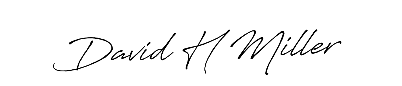 David H Miller stylish signature style. Best Handwritten Sign (Antro_Vectra_Bolder) for my name. Handwritten Signature Collection Ideas for my name David H Miller. David H Miller signature style 7 images and pictures png