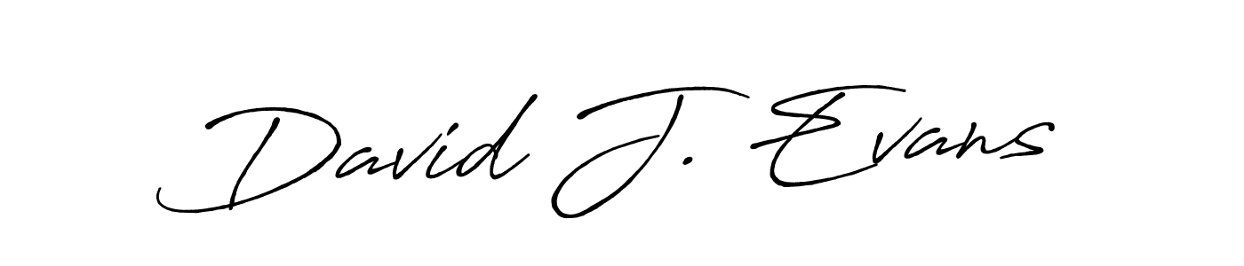 How to make David J. Evans name signature. Use Antro_Vectra_Bolder style for creating short signs online. This is the latest handwritten sign. David J. Evans signature style 7 images and pictures png