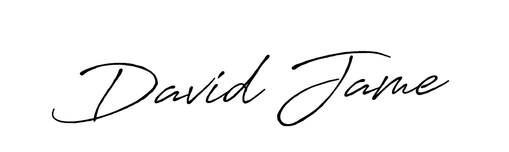 Design your own signature with our free online signature maker. With this signature software, you can create a handwritten (Antro_Vectra_Bolder) signature for name David Jame. David Jame signature style 7 images and pictures png