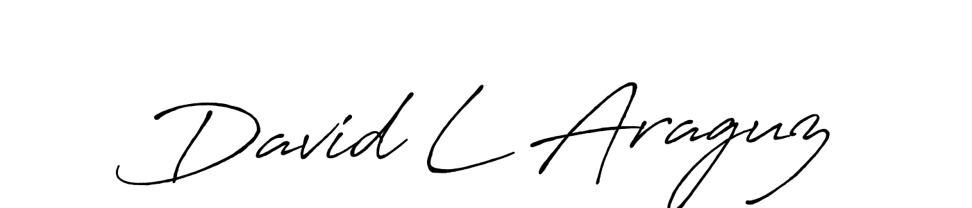 if you are searching for the best signature style for your name David L Araguz. so please give up your signature search. here we have designed multiple signature styles  using Antro_Vectra_Bolder. David L Araguz signature style 7 images and pictures png