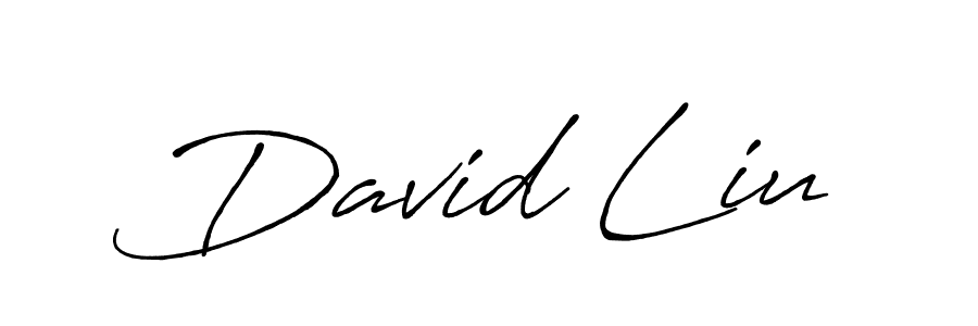 Use a signature maker to create a handwritten signature online. With this signature software, you can design (Antro_Vectra_Bolder) your own signature for name David Liu. David Liu signature style 7 images and pictures png