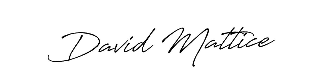Create a beautiful signature design for name David Mattice. With this signature (Antro_Vectra_Bolder) fonts, you can make a handwritten signature for free. David Mattice signature style 7 images and pictures png