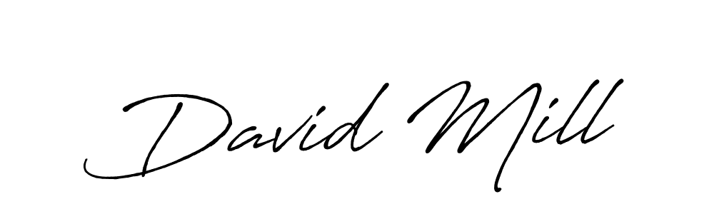 David Mill stylish signature style. Best Handwritten Sign (Antro_Vectra_Bolder) for my name. Handwritten Signature Collection Ideas for my name David Mill. David Mill signature style 7 images and pictures png