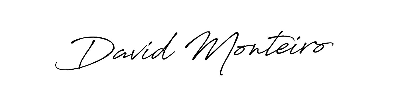 Use a signature maker to create a handwritten signature online. With this signature software, you can design (Antro_Vectra_Bolder) your own signature for name David Monteiro. David Monteiro signature style 7 images and pictures png